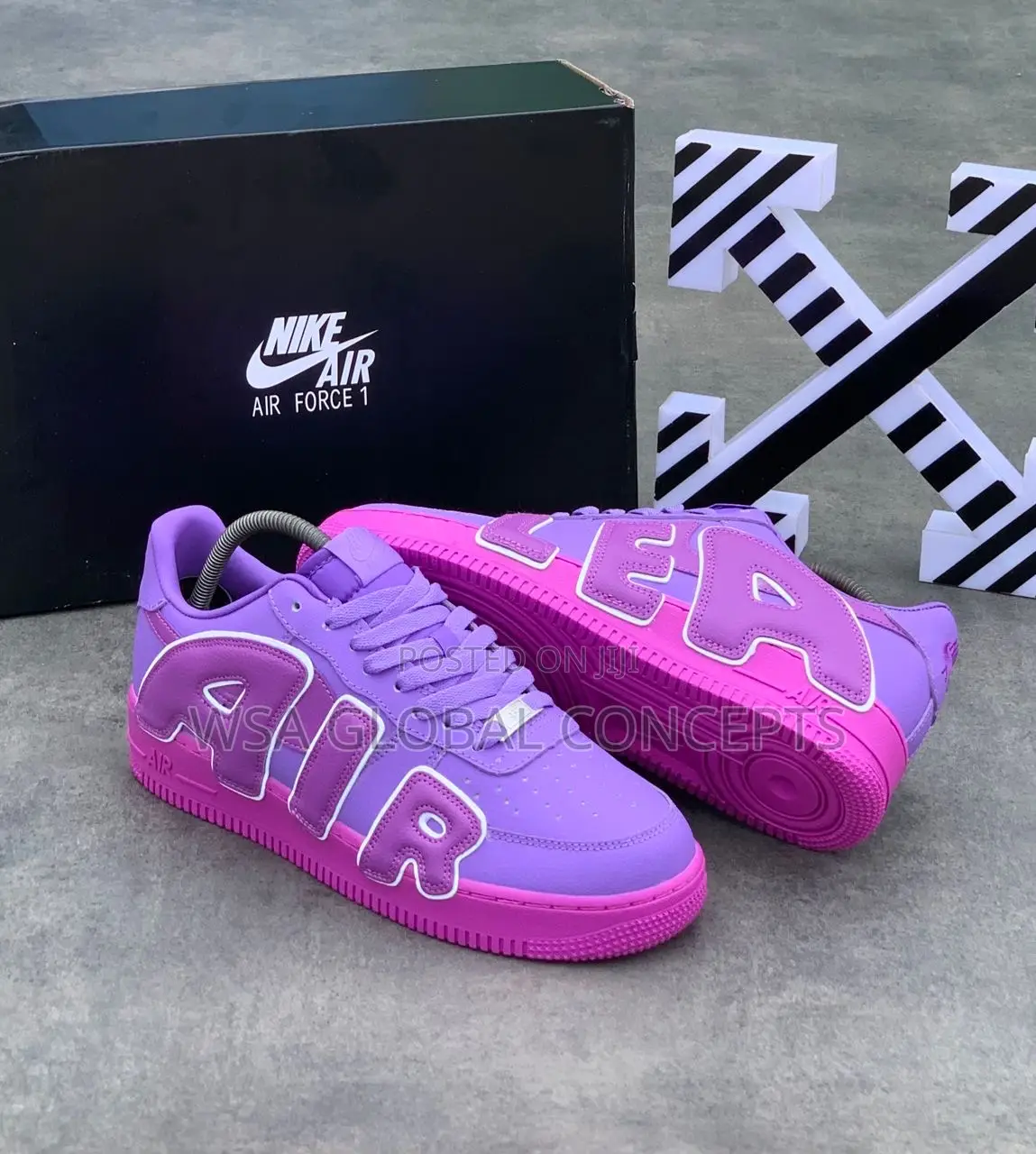 Cactus Plant Flea X Nike Air Force 1 Purple Sneakers