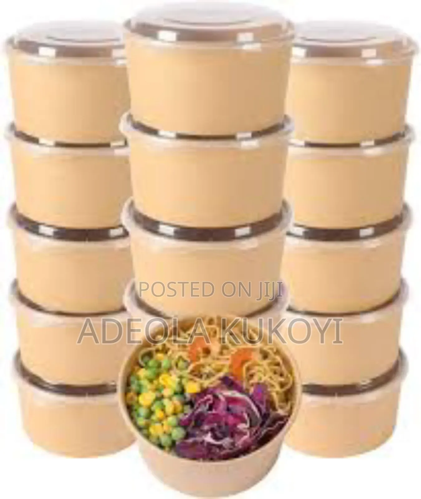 1000ml Paper / Kraft Bowl - 1000pcs