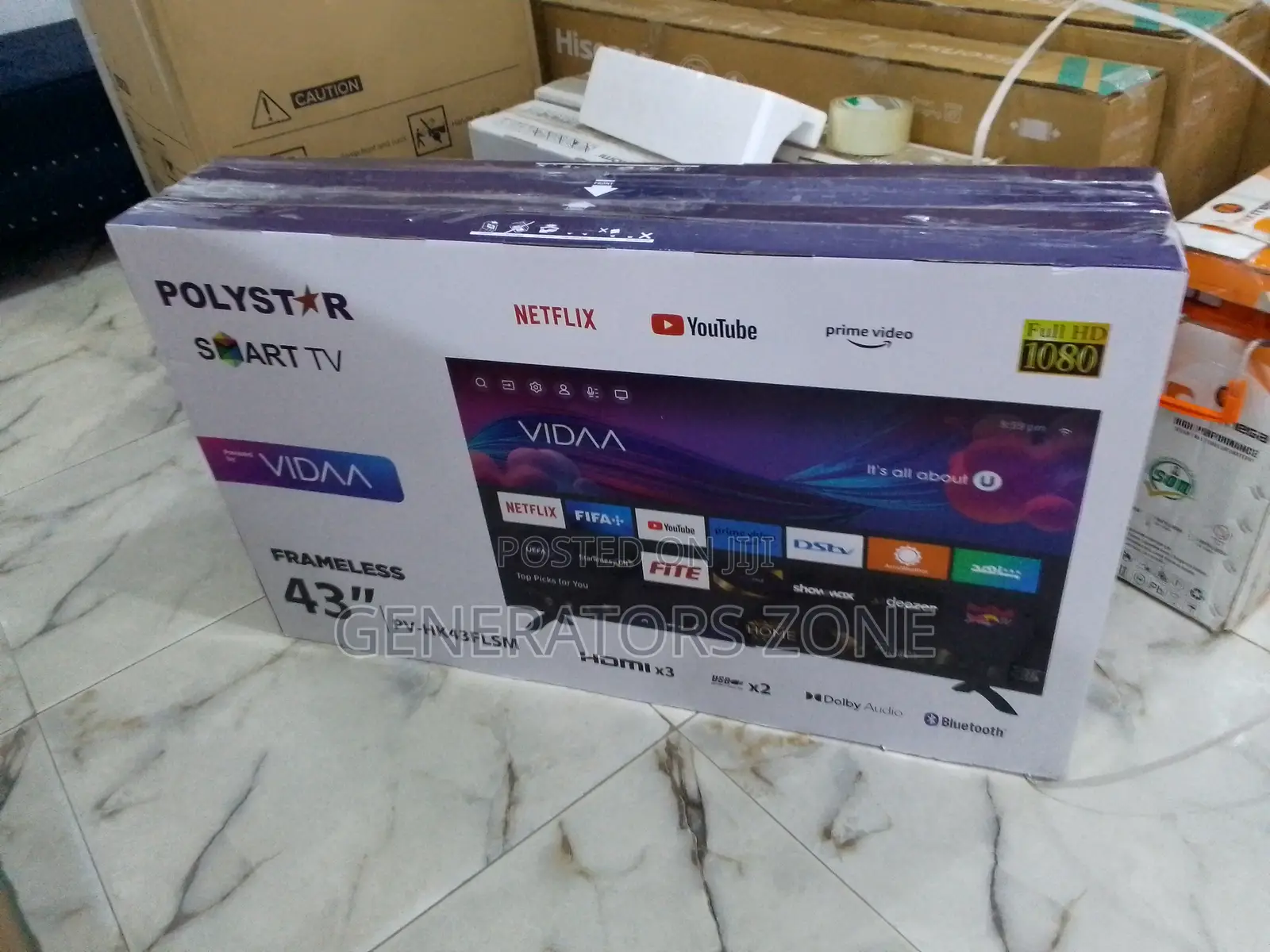 Brand New Polystar 43' Smart Tv{Pv-Hk43flsm}