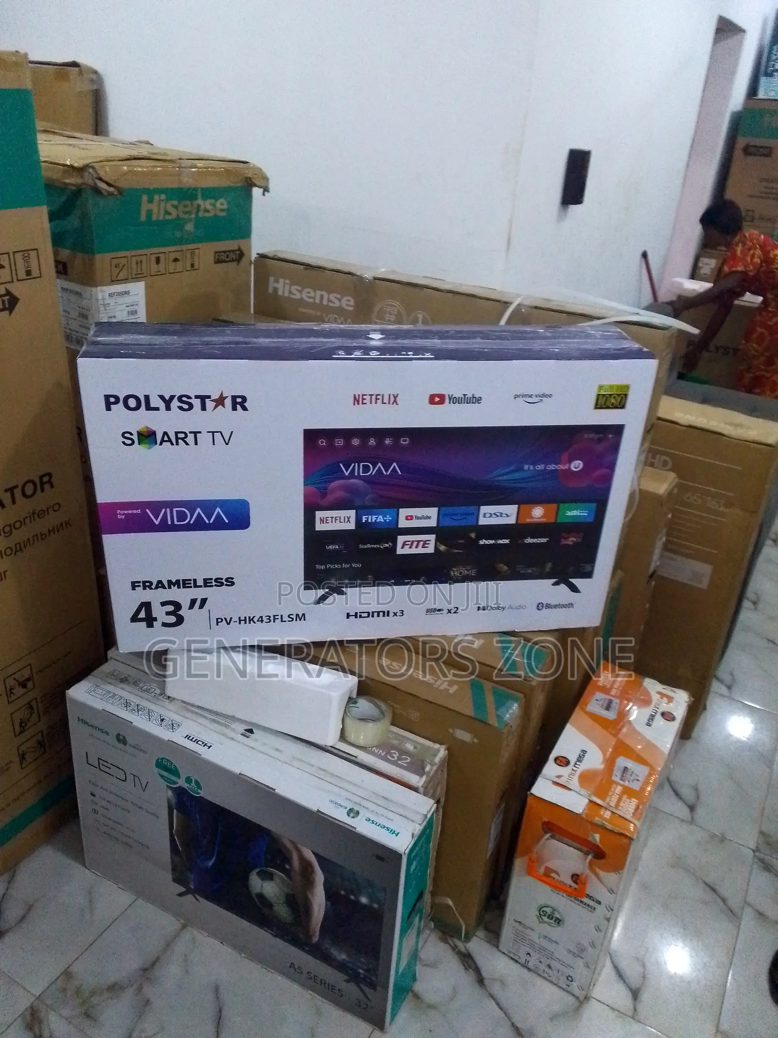 Brand New Polystar 43' Smart Tv{Pv-Hk43flsm}