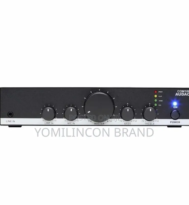 Audac Com108 Public Address Amplifier 80w At 70/100v
