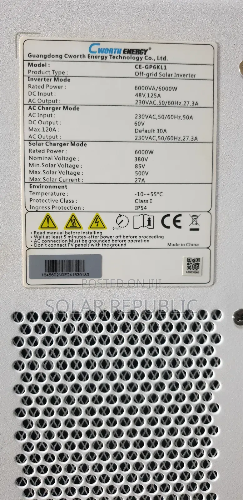 6kva Cworth Hybrid Inverter