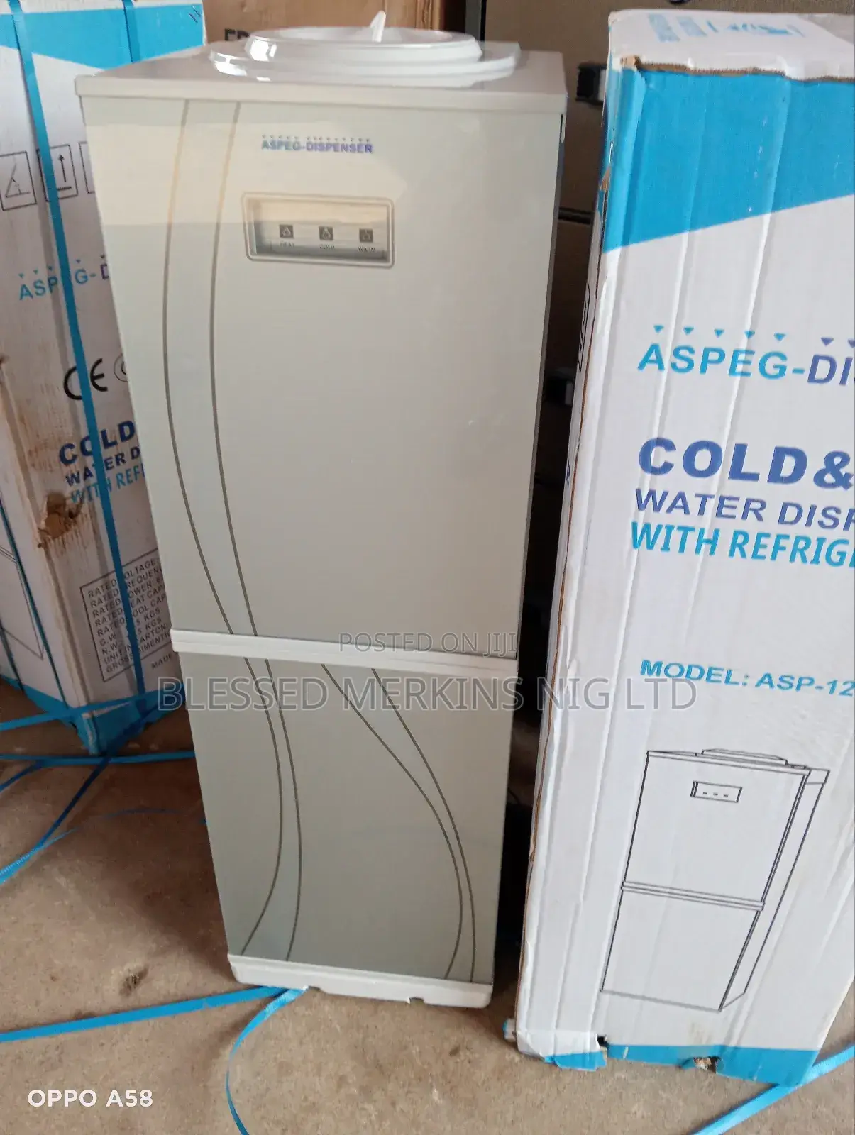 Aspeg Water Dispenser With Fridge and Child Lock