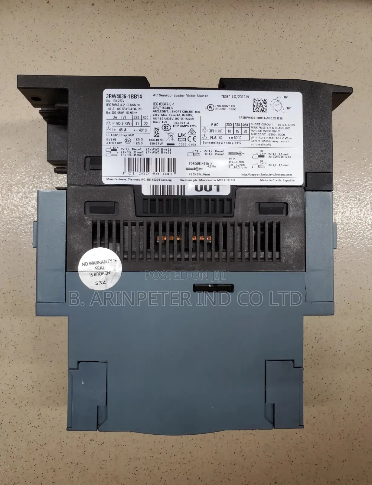 Siemens Soft Starter.