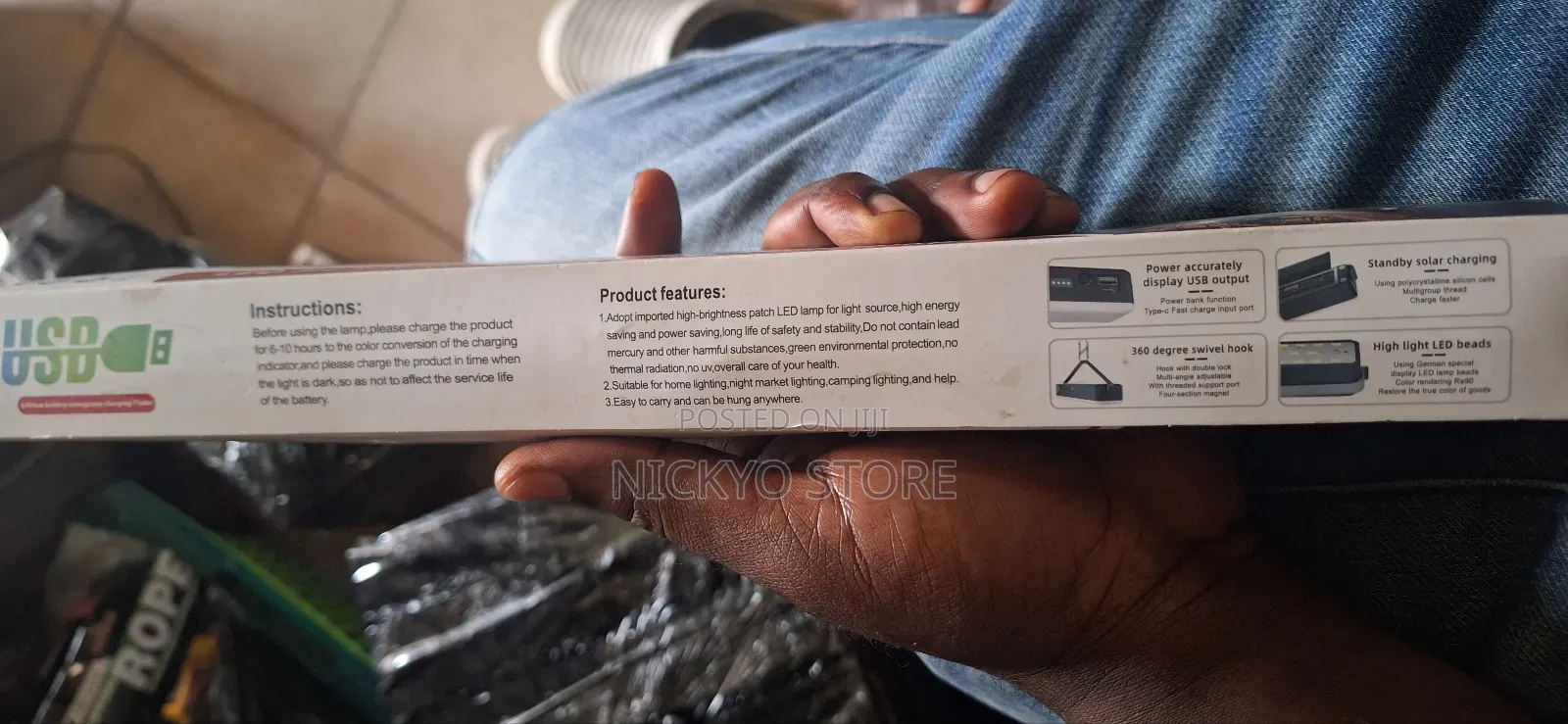 32cm Long Solar Powered Waterproof Flashlight
