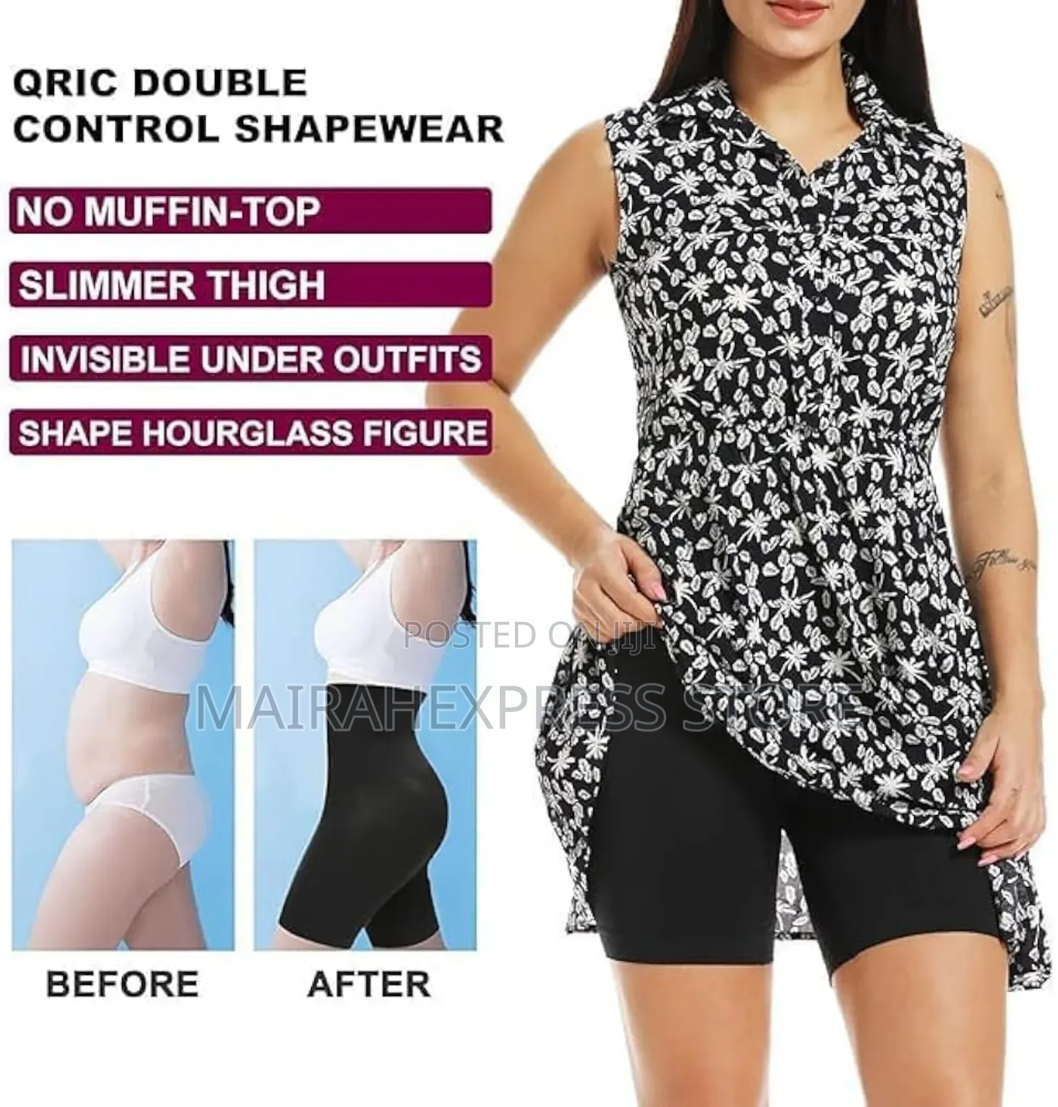 Padded Tummy Control Slip Underwear - (Instant Shaper)