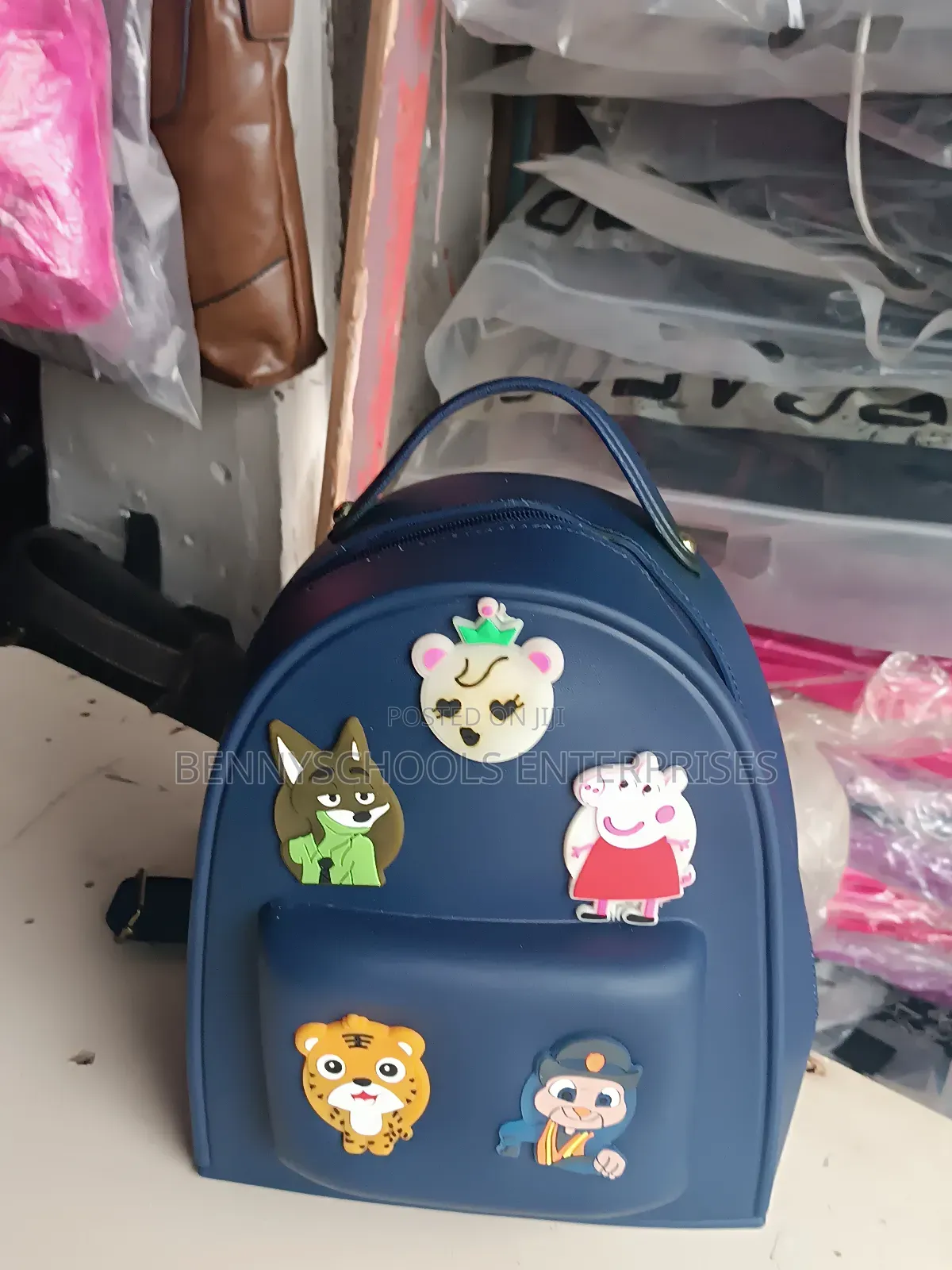 Small Fancy Rubber Backpack and School Bag