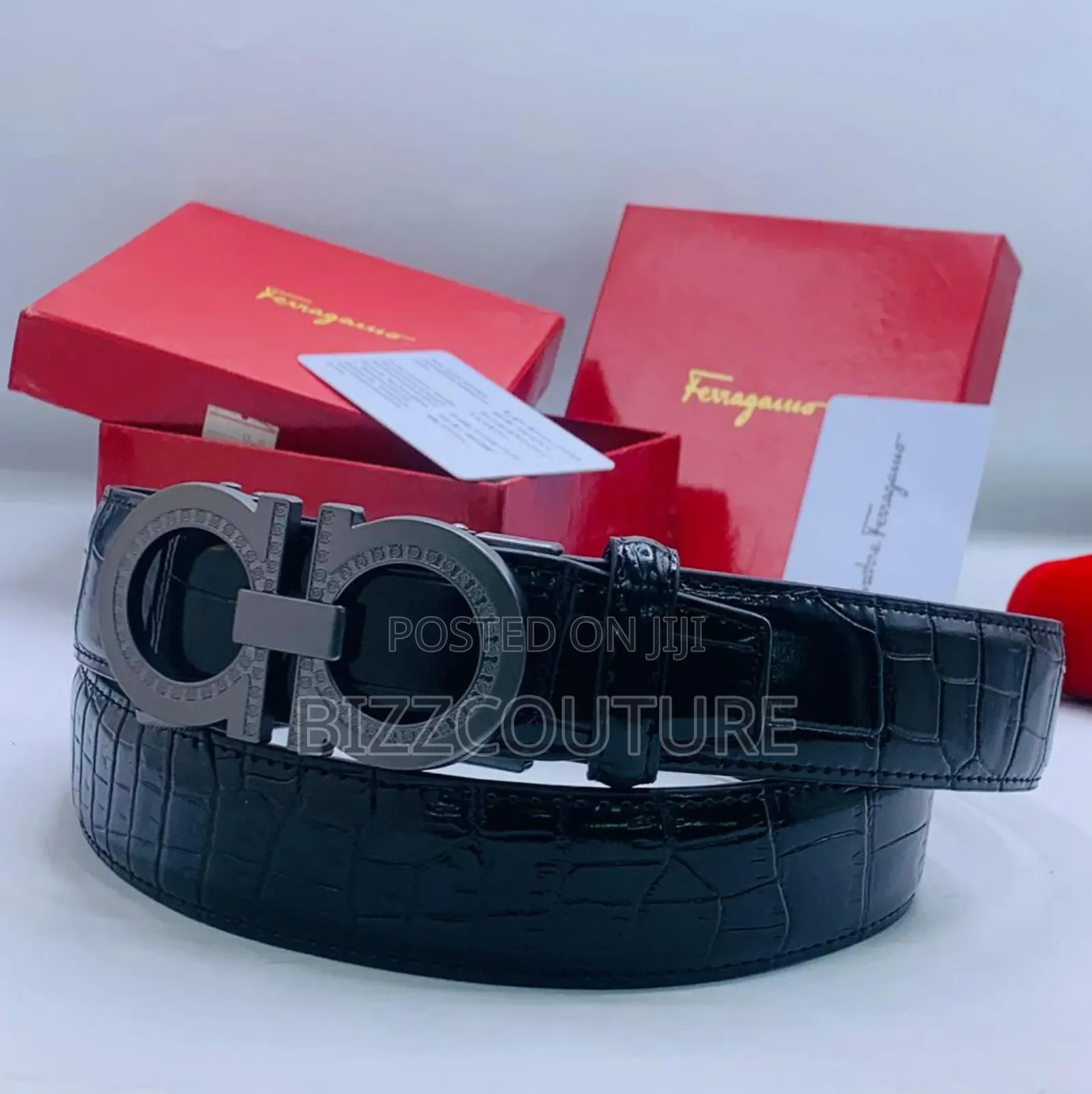 Original Salvatore Ferragamo Leather Belts Available Instore