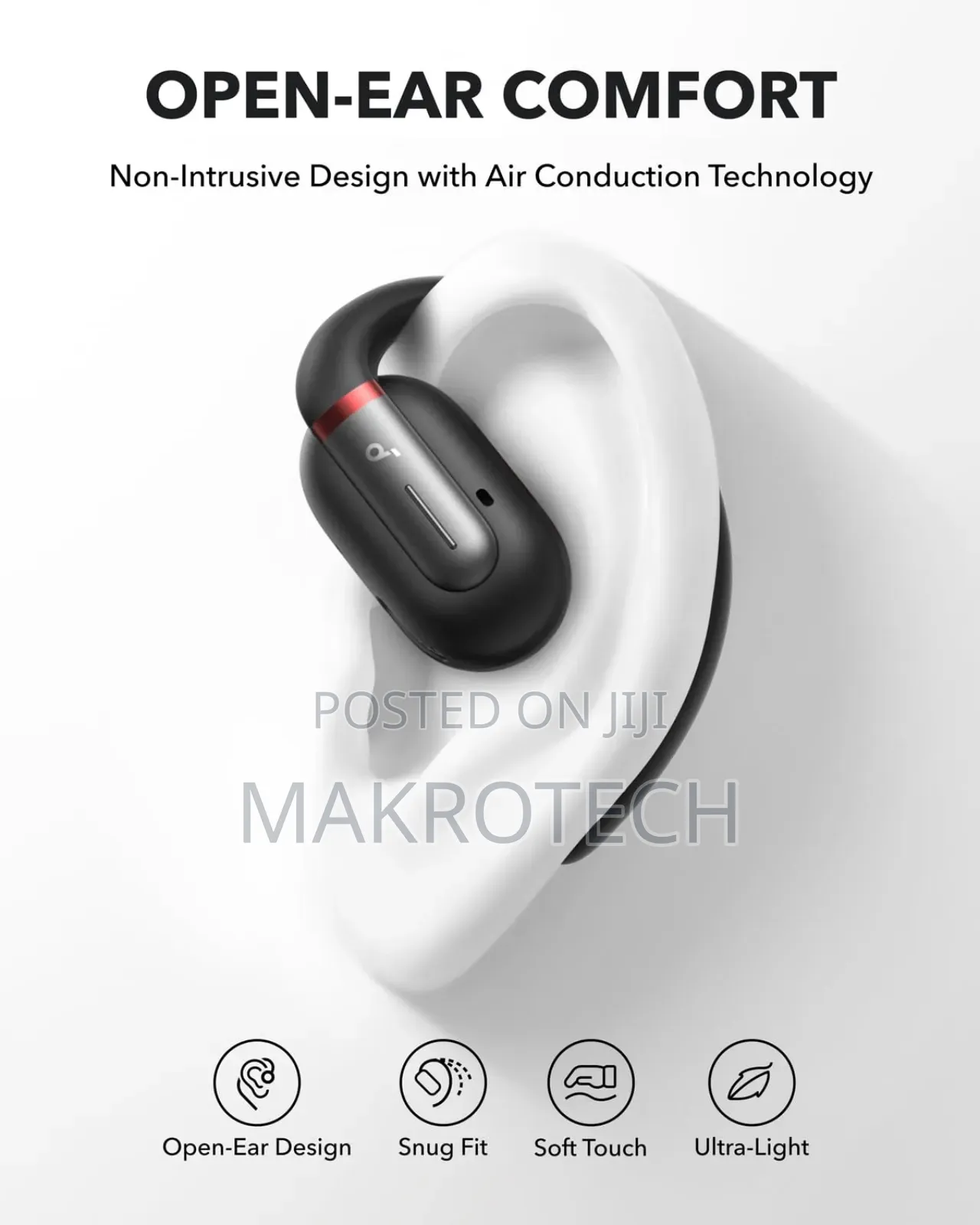 Soundcore by Anker V30i Open-Ear Headphones, Ultra-Comfort,