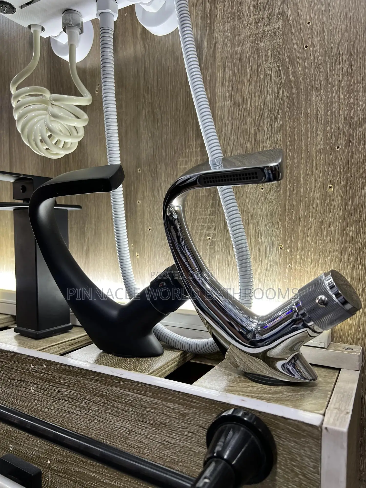 England Knob Black Basin Mixer Tap