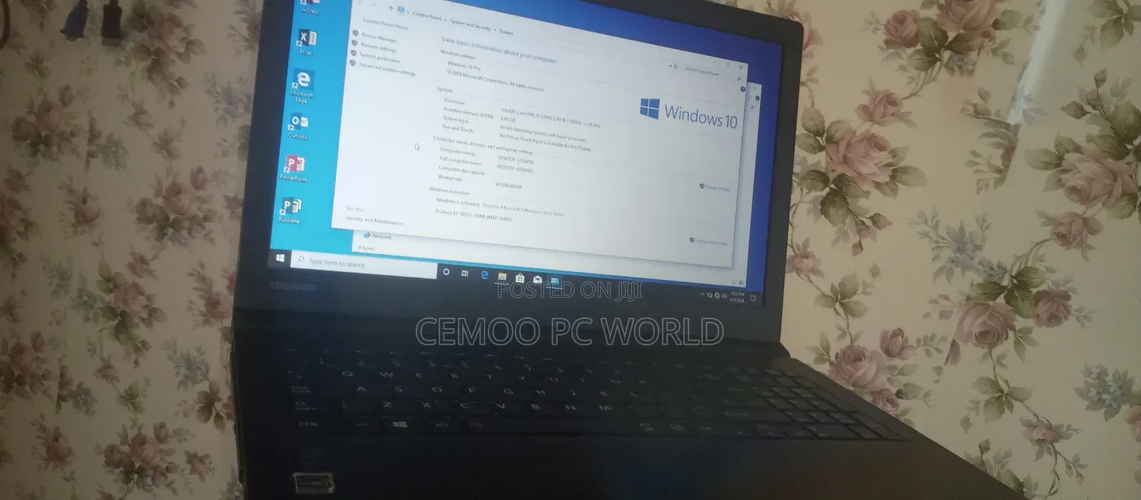 Laptop Toshiba Satellite P50 8GB Intel Core I5 HDD 500GB