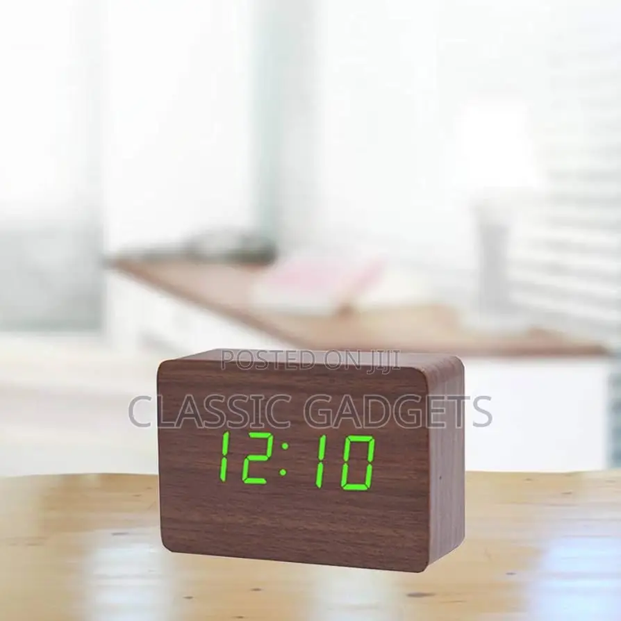 Wooden Digital Alarm Clock