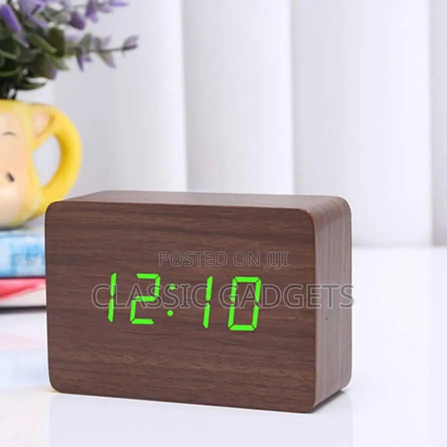 Wooden Digital Alarm Clock