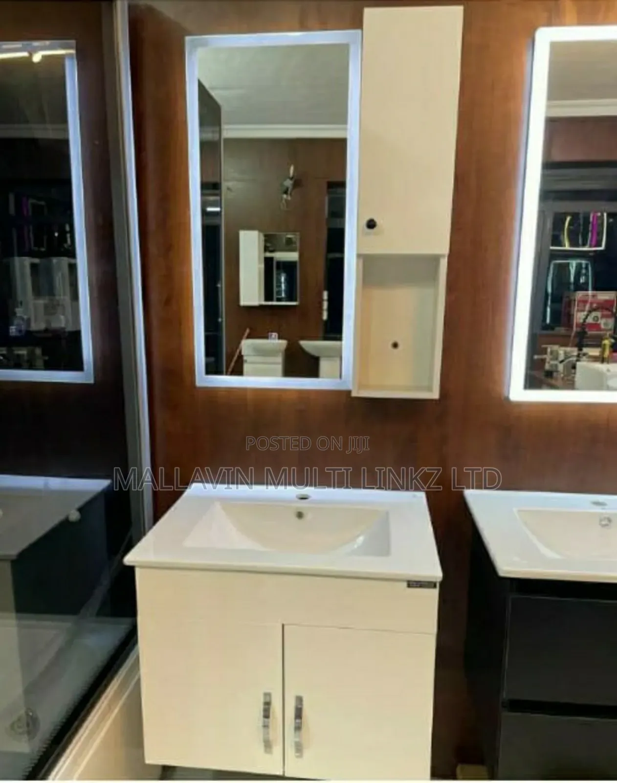 60cm Pvc Cabinet Basin With Led Mirror Cabinets