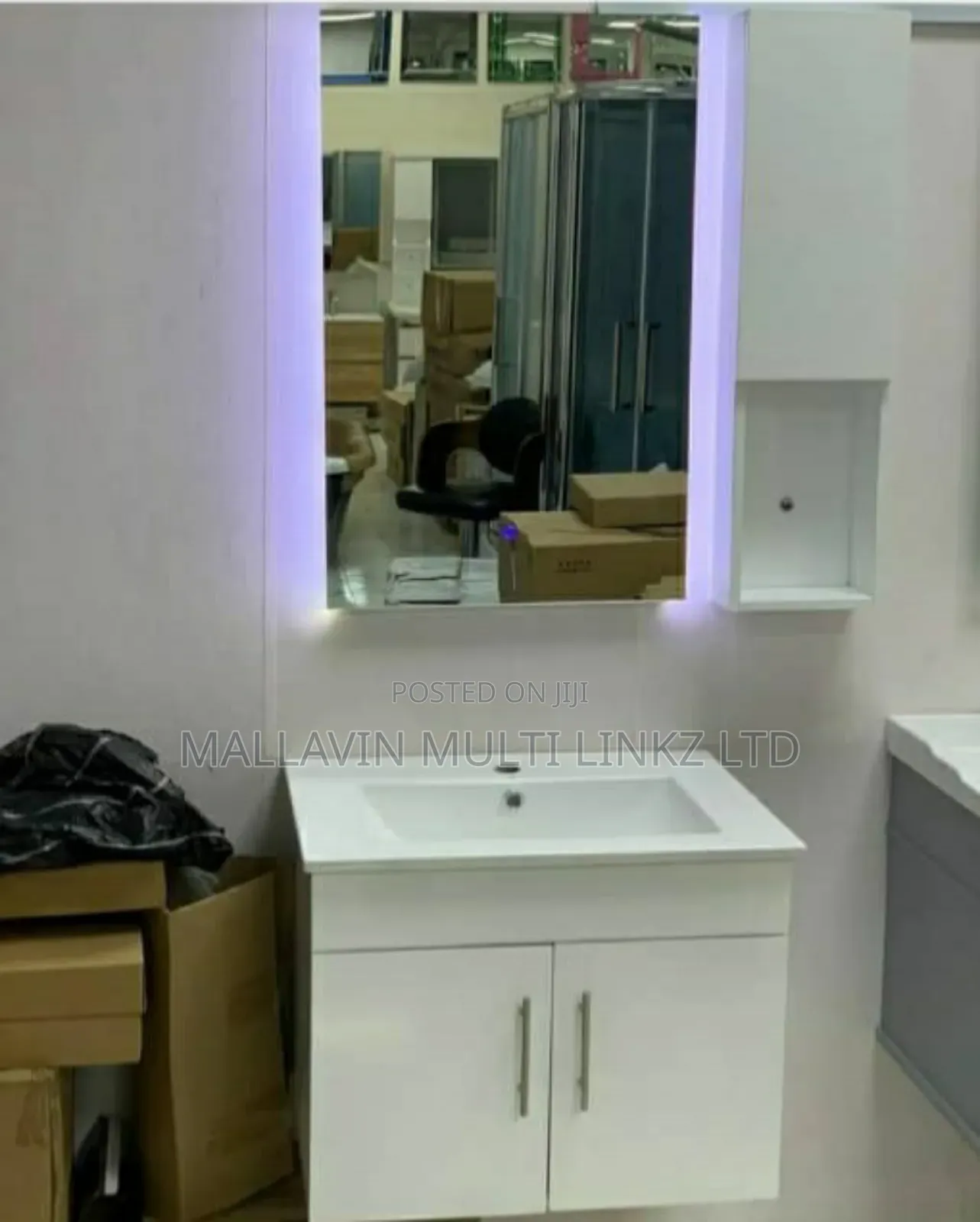 60cm Pvc Cabinet Basin With Led Mirror Cabinets