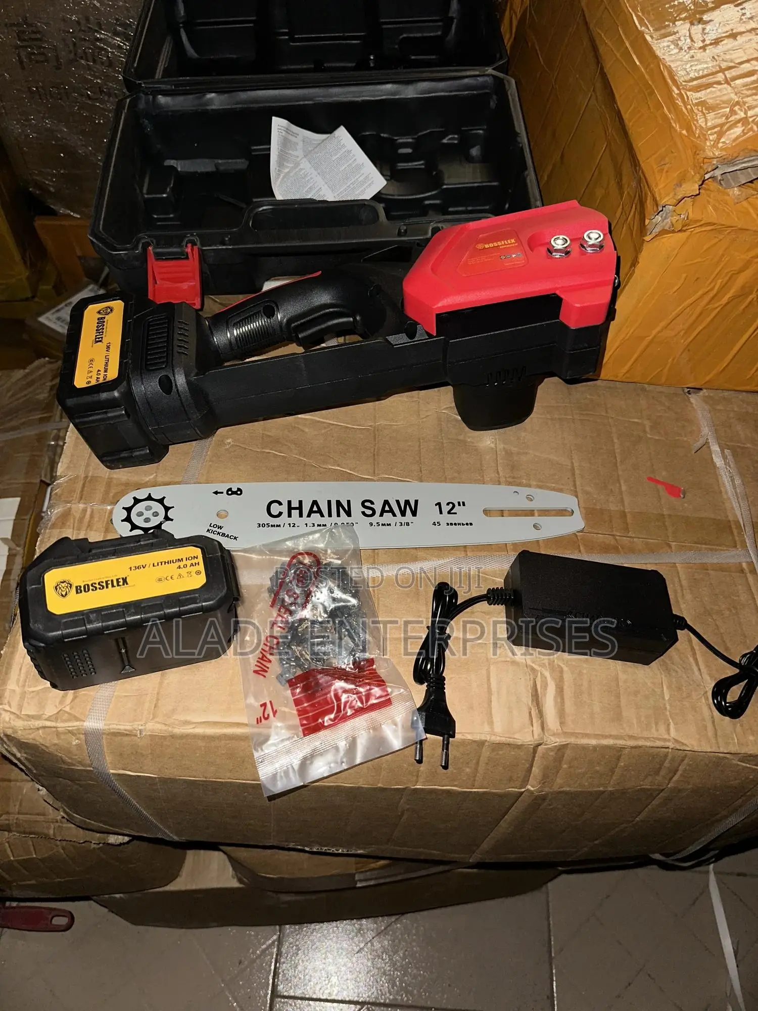 Cordless Chainsaw 12 Inches - 136v X 2 Batteries Brushless