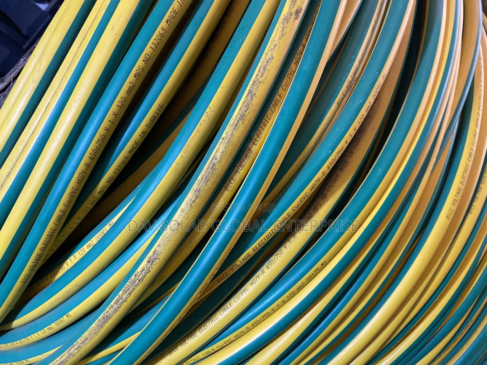 120mm Green and Yellow Copper Wire