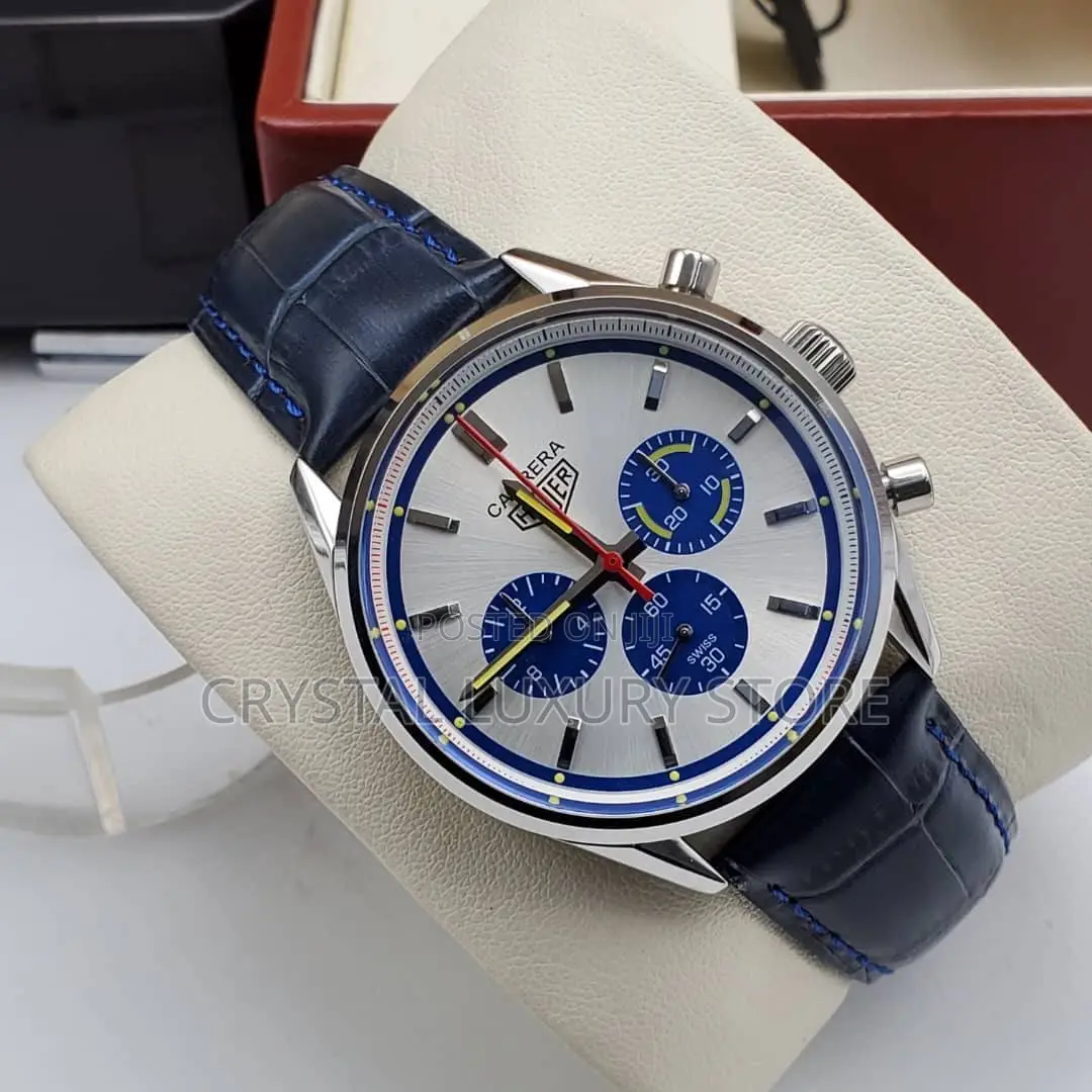 Tag Heuer Quality Luxury Men Leather Strap Wristwatch