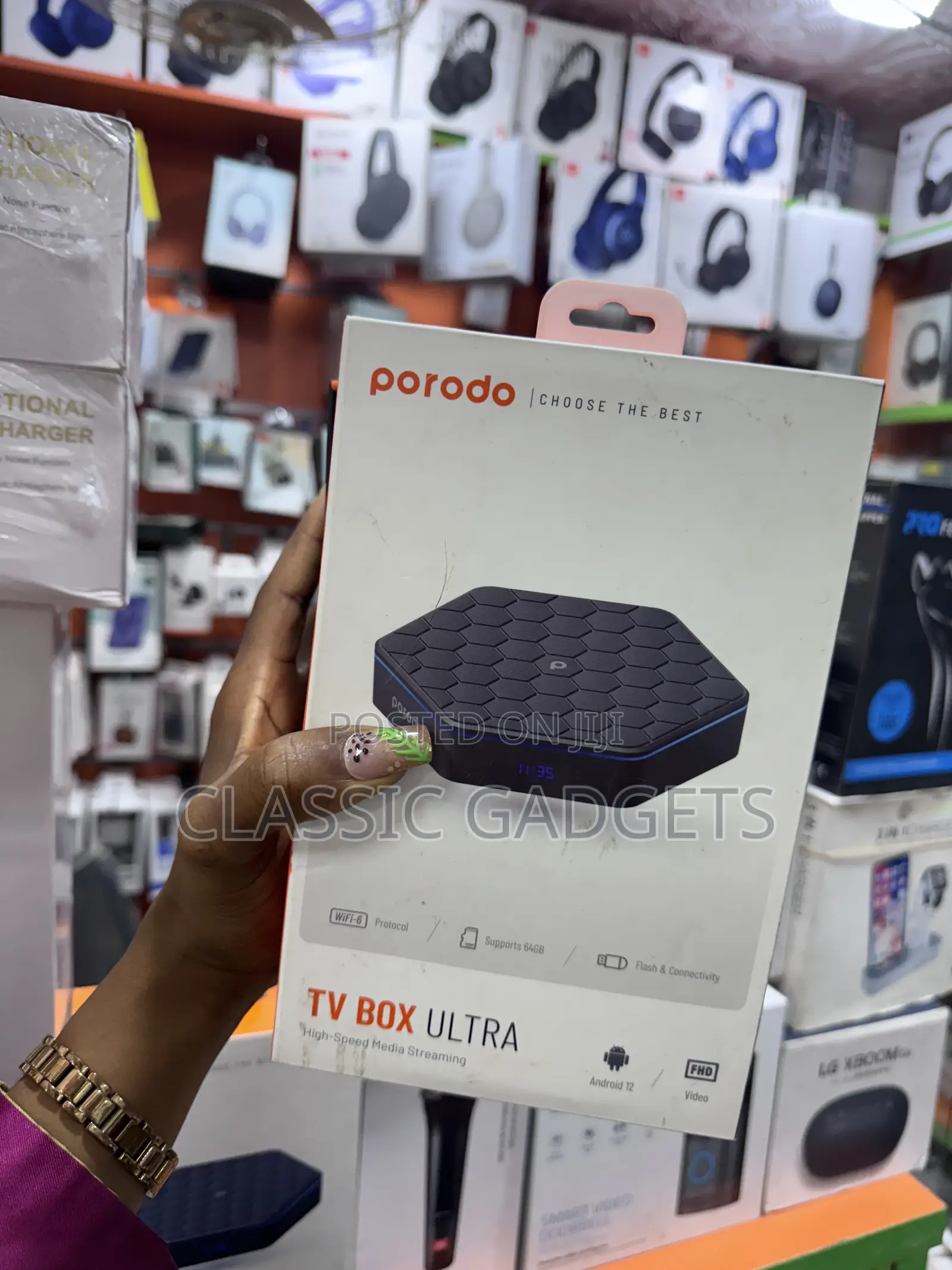 Porodo TV Box Ultra High-Speed Media Streaming