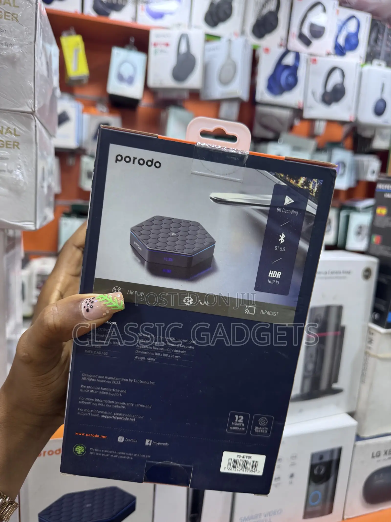 Porodo TV Box Ultra High-Speed Media Streaming
