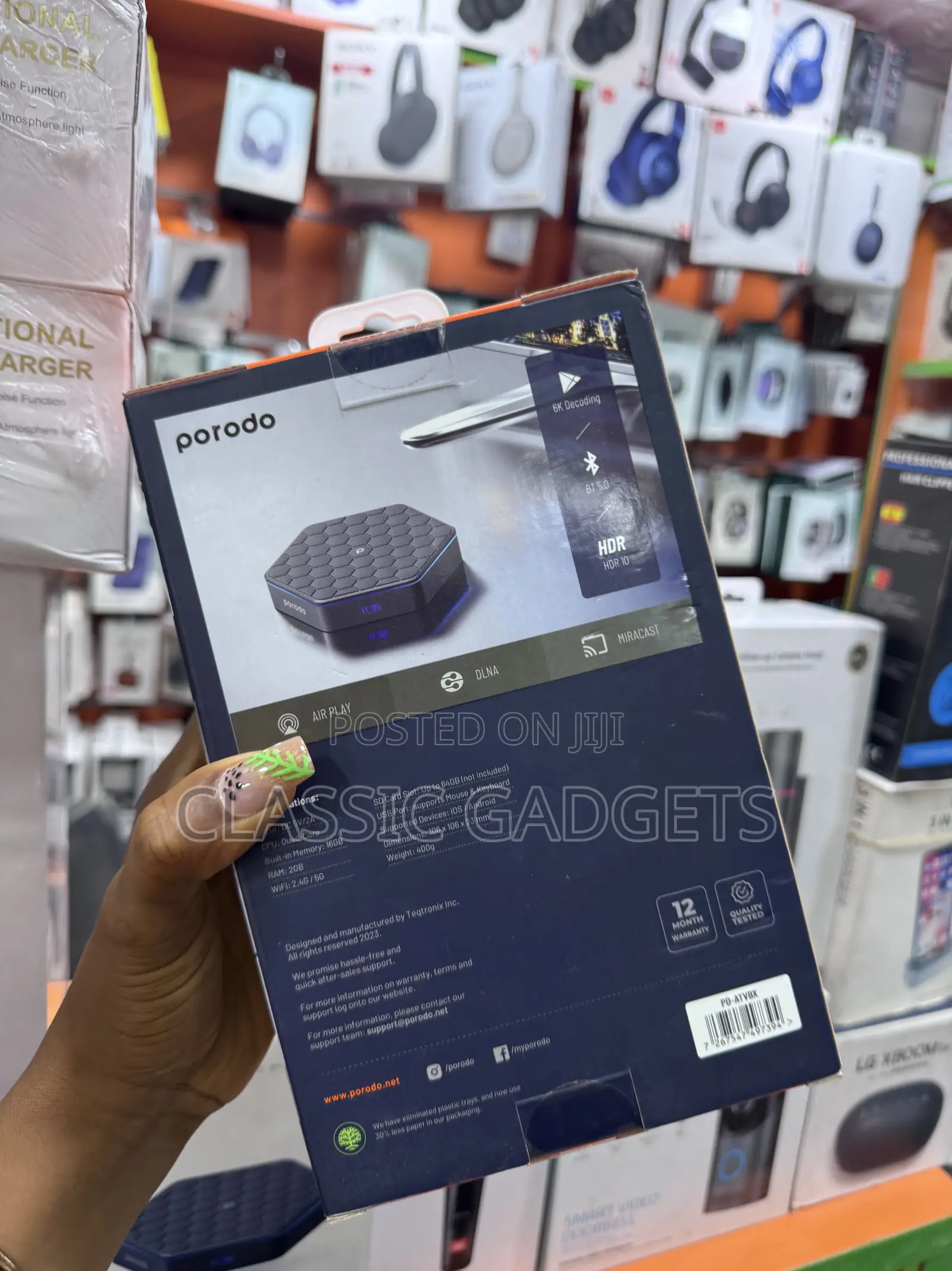 Porodo TV Box Ultra High-Speed Media Streaming
