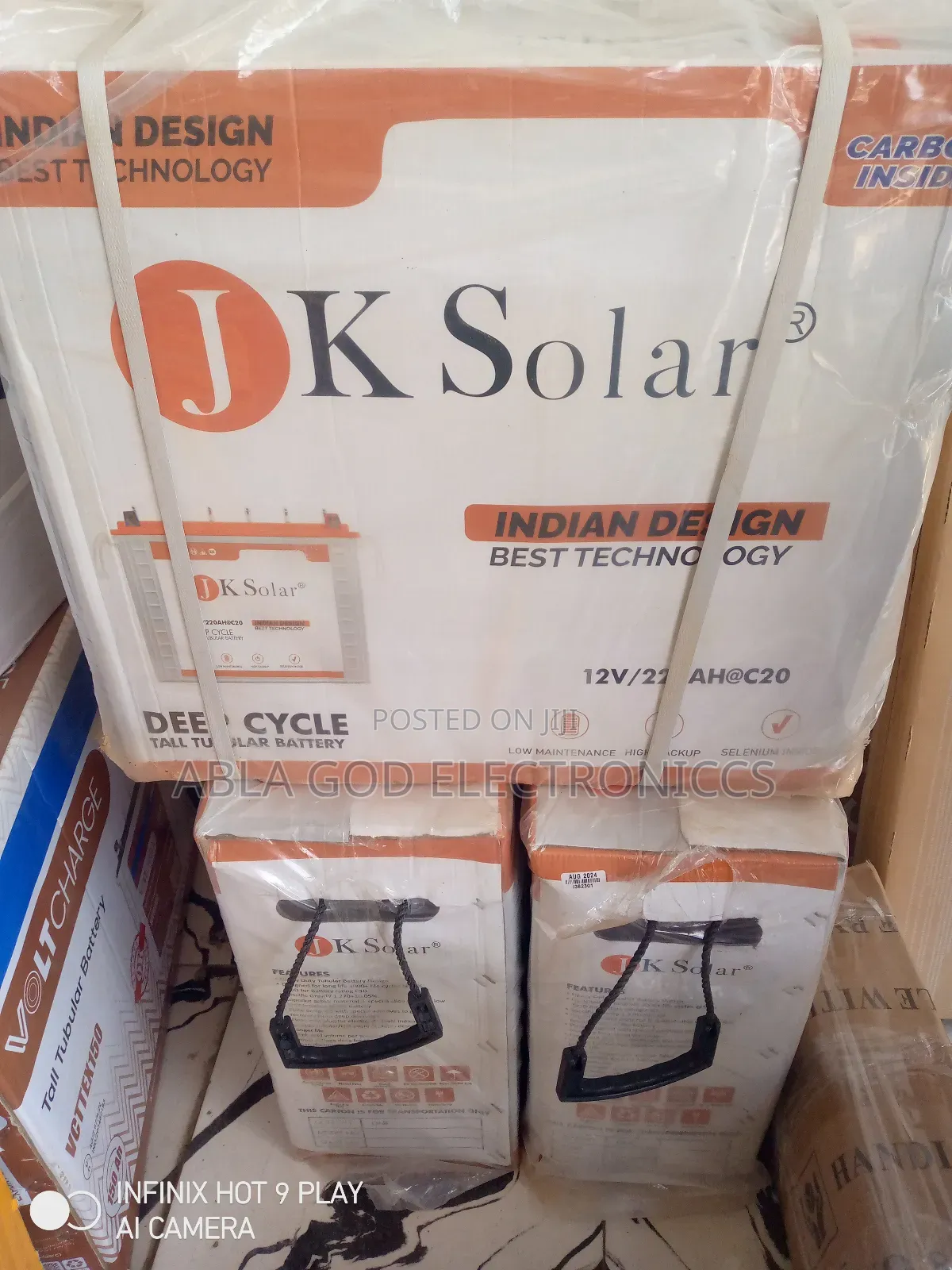 Jk Indian Solar Deep Cycle Battery All Tubular Battery 220ah