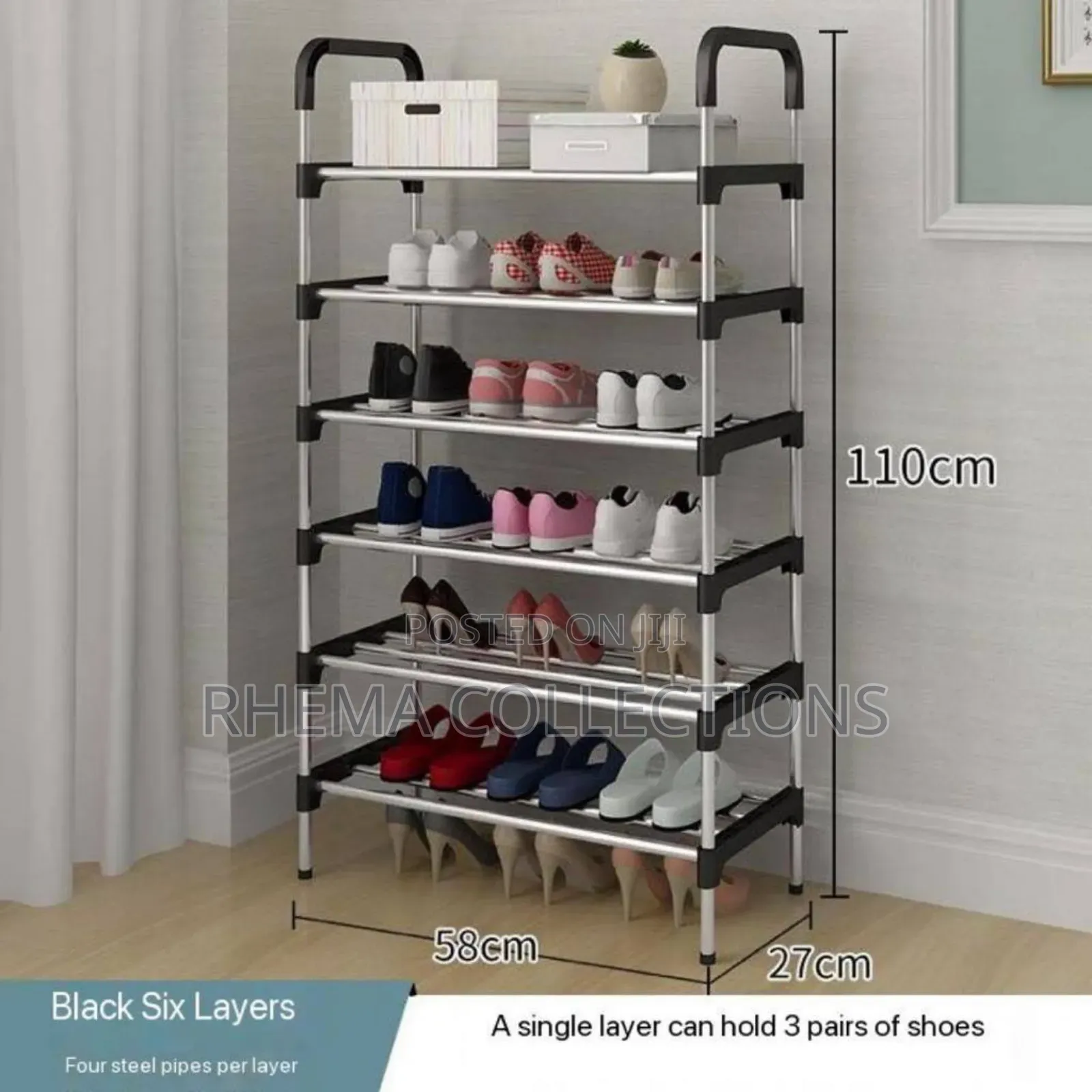 6 Step Big Iron Strong Shoe Rack _BIG POLE