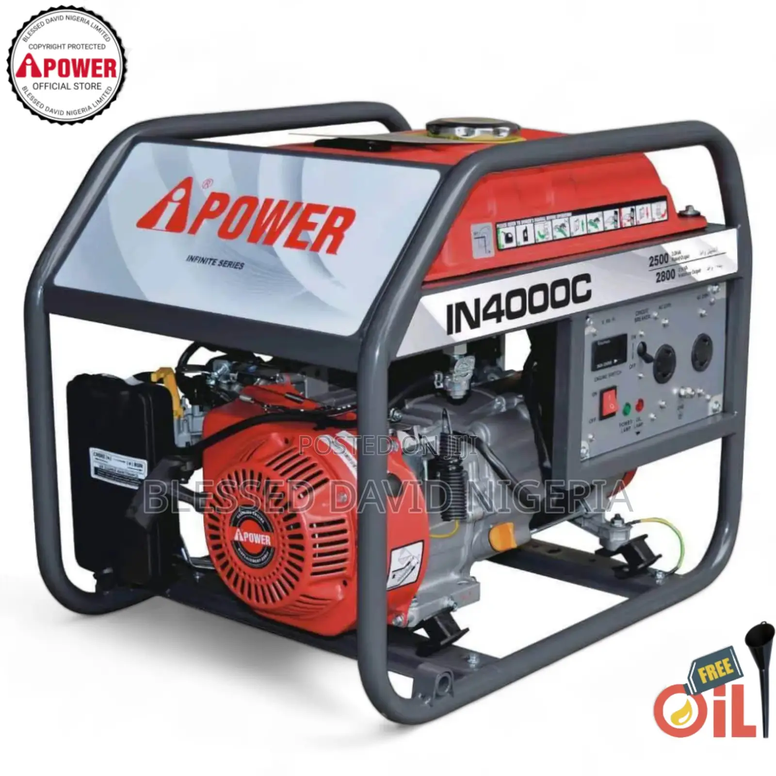 Ipower IN4000C 3.0kva Manual Generator 100% Copper