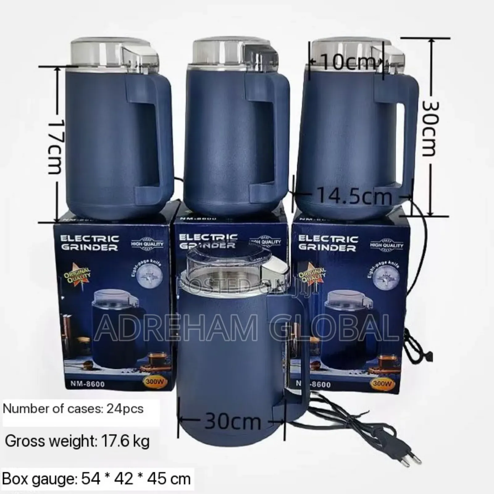 Quality Strong Dry Stuff Electric Grinder With 8 Blade, 300W