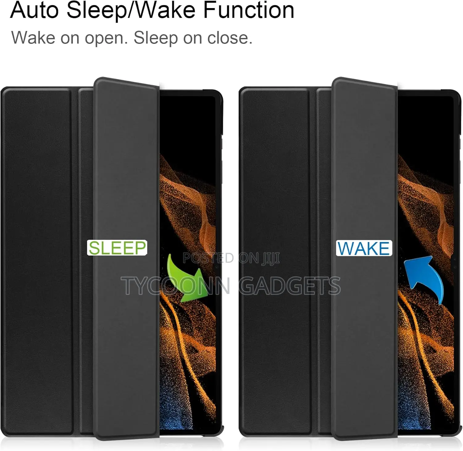 Smart Case for Galaxy Tab S9 Ultra S8 Ultra Trifold Stand