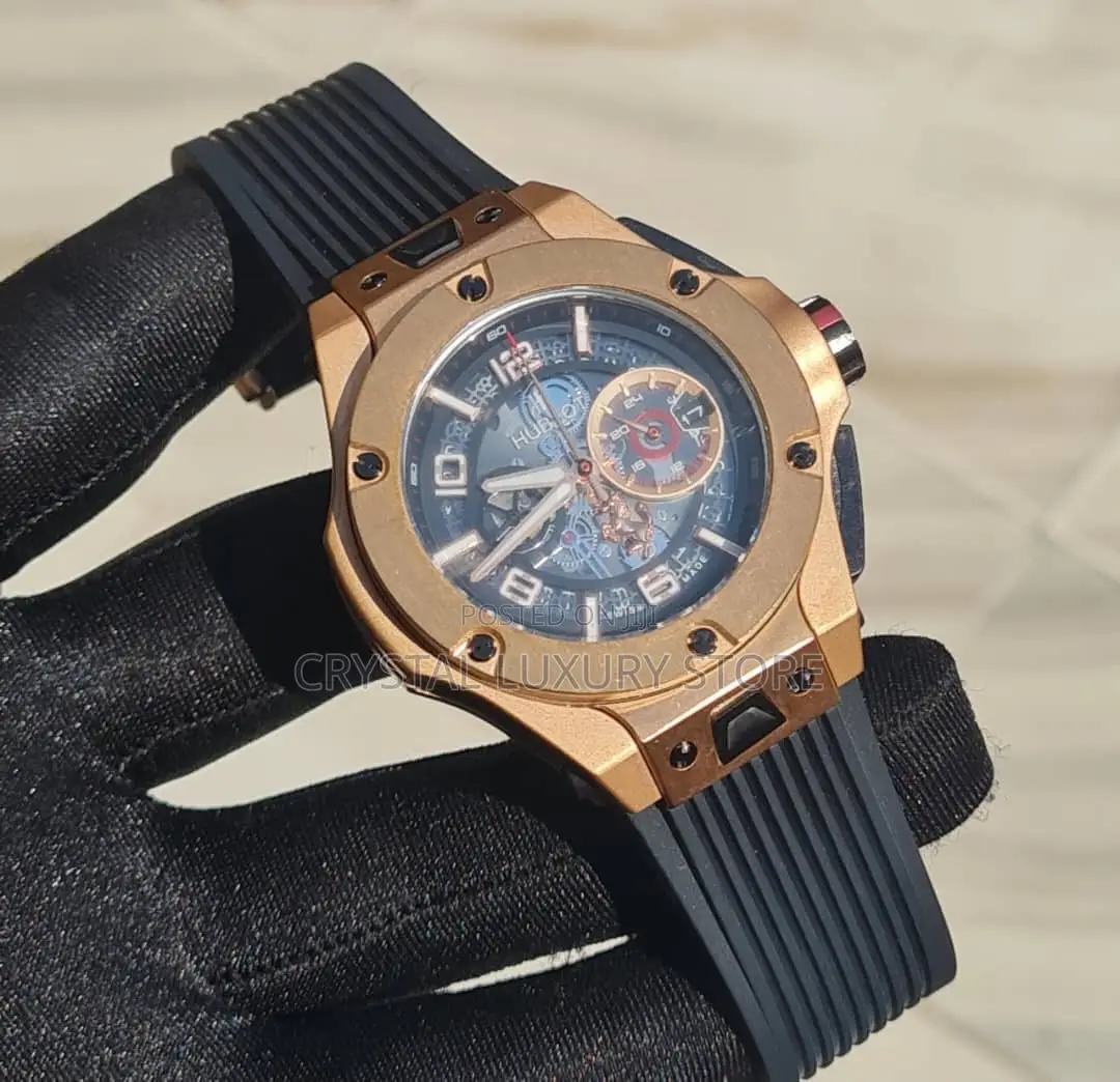 Hublot Ferrari Quality Luxury Men Rubber Strap Wristwatch