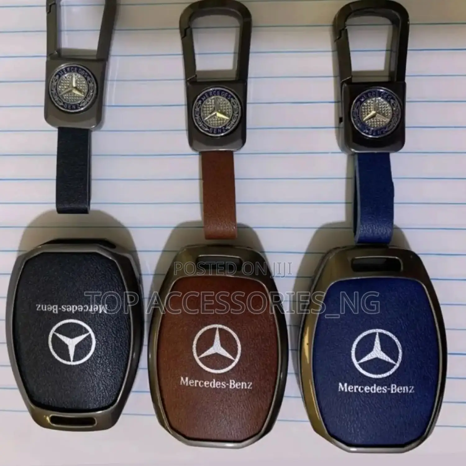 Quality Leather Key Holder Fob and Cover for Mercedes Models