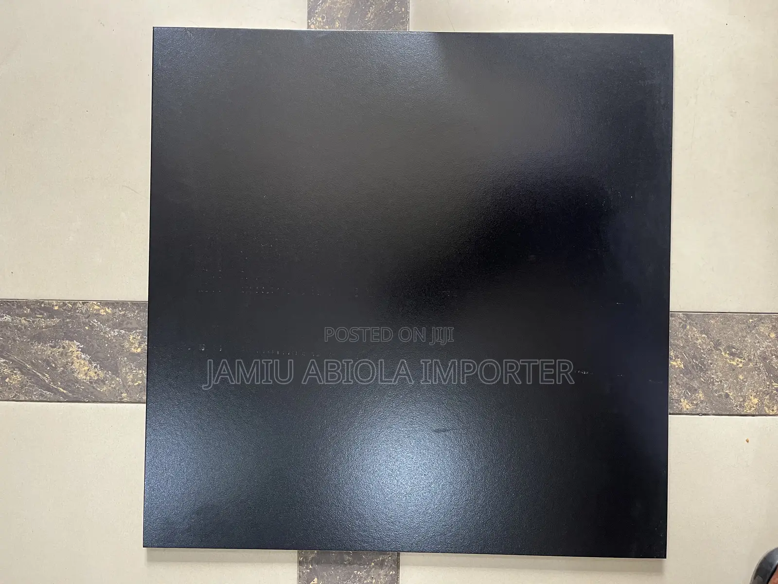 60*60 Plain Black Non Anti Slippery Tiles
