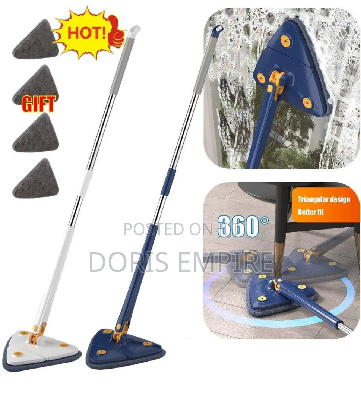360° Rotatable Adjustable Multi Purpose Cleaning Mop