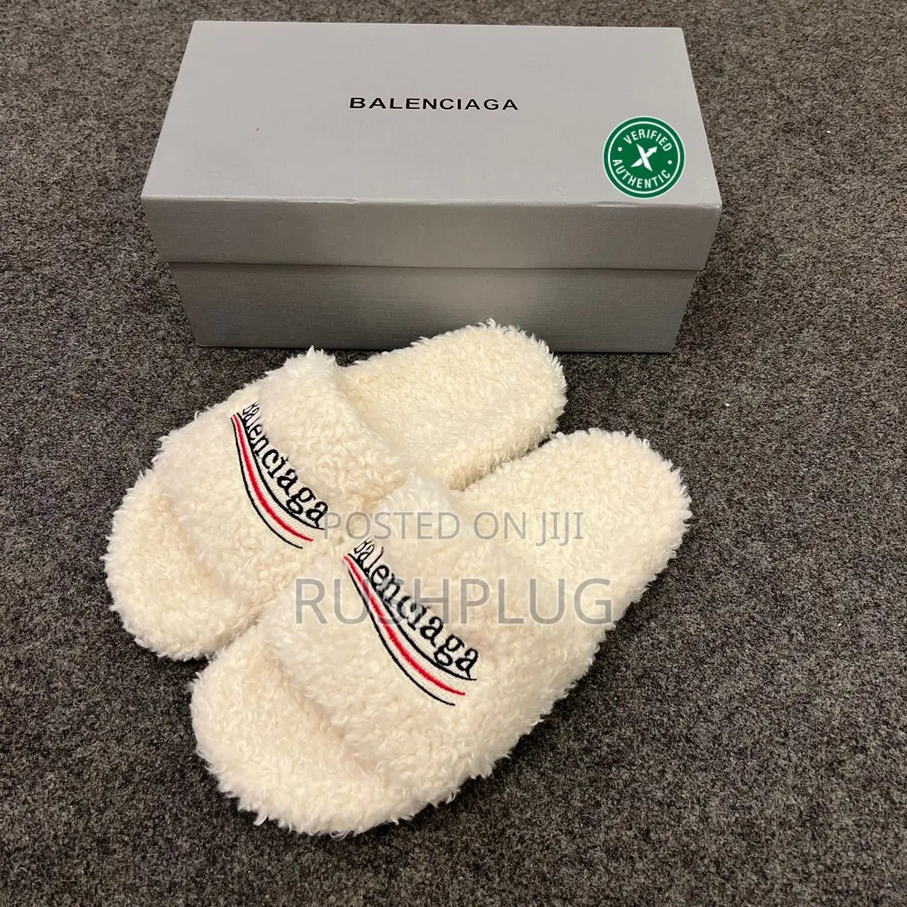 Balenciaga Furry Sliders