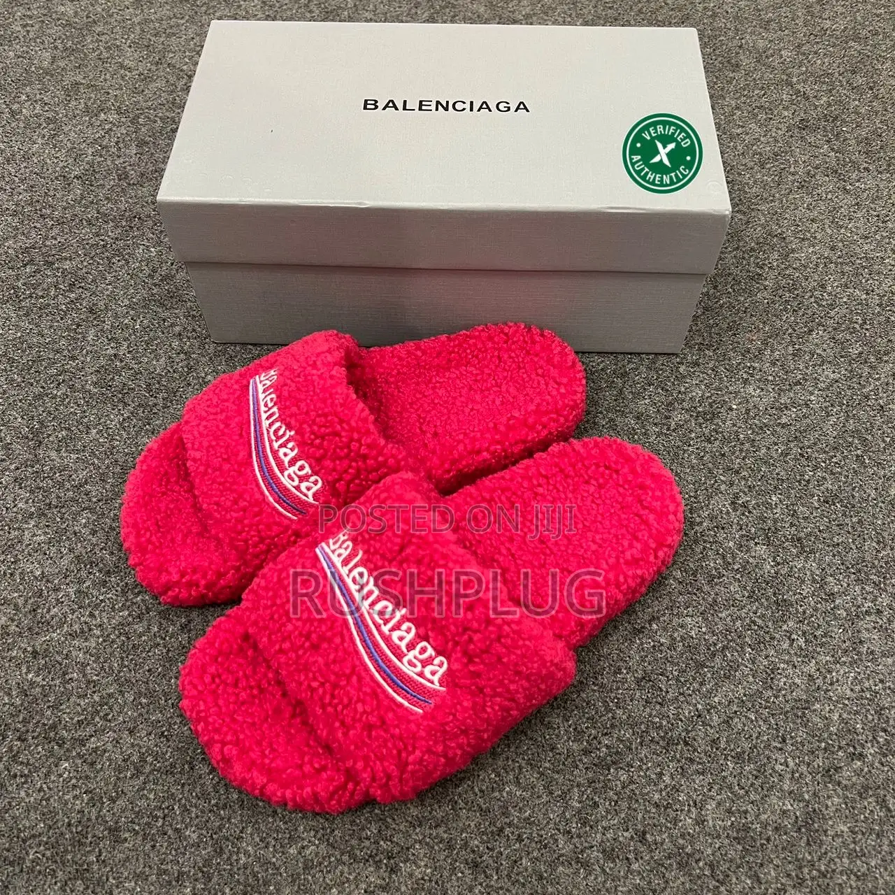 Balenciaga Furry Sliders