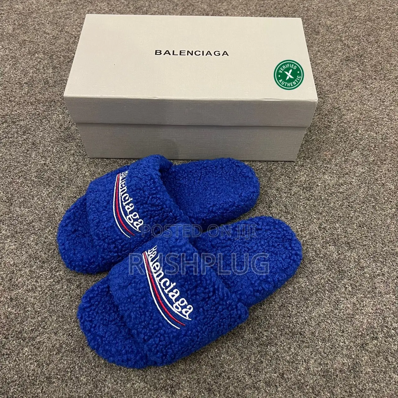 Balenciaga Furry Sliders