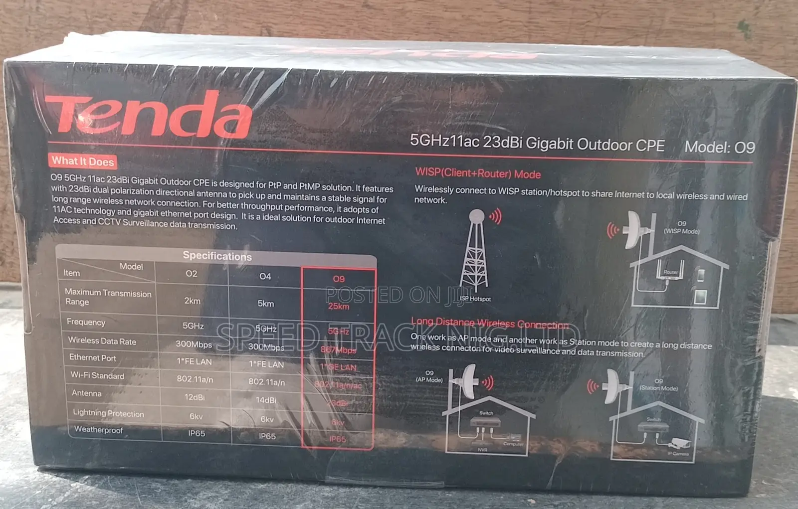 Tenda 5ghz 11ac 23dbi Gigabit Outdoor Cpe