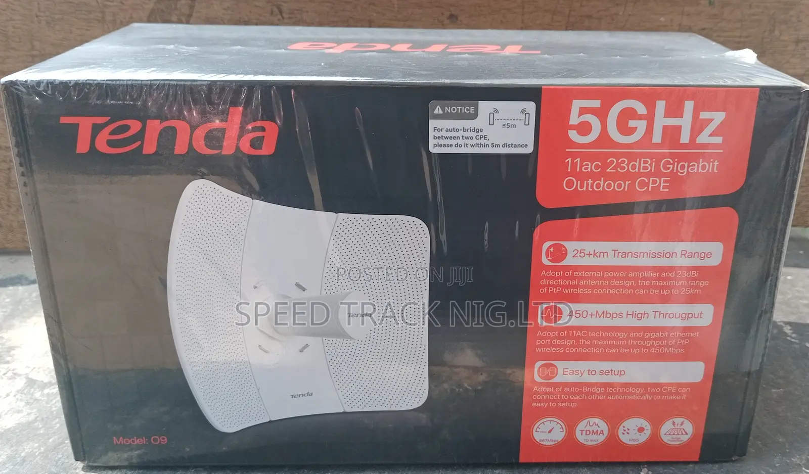 Tenda 5ghz 11ac 23dbi Gigabit Outdoor Cpe