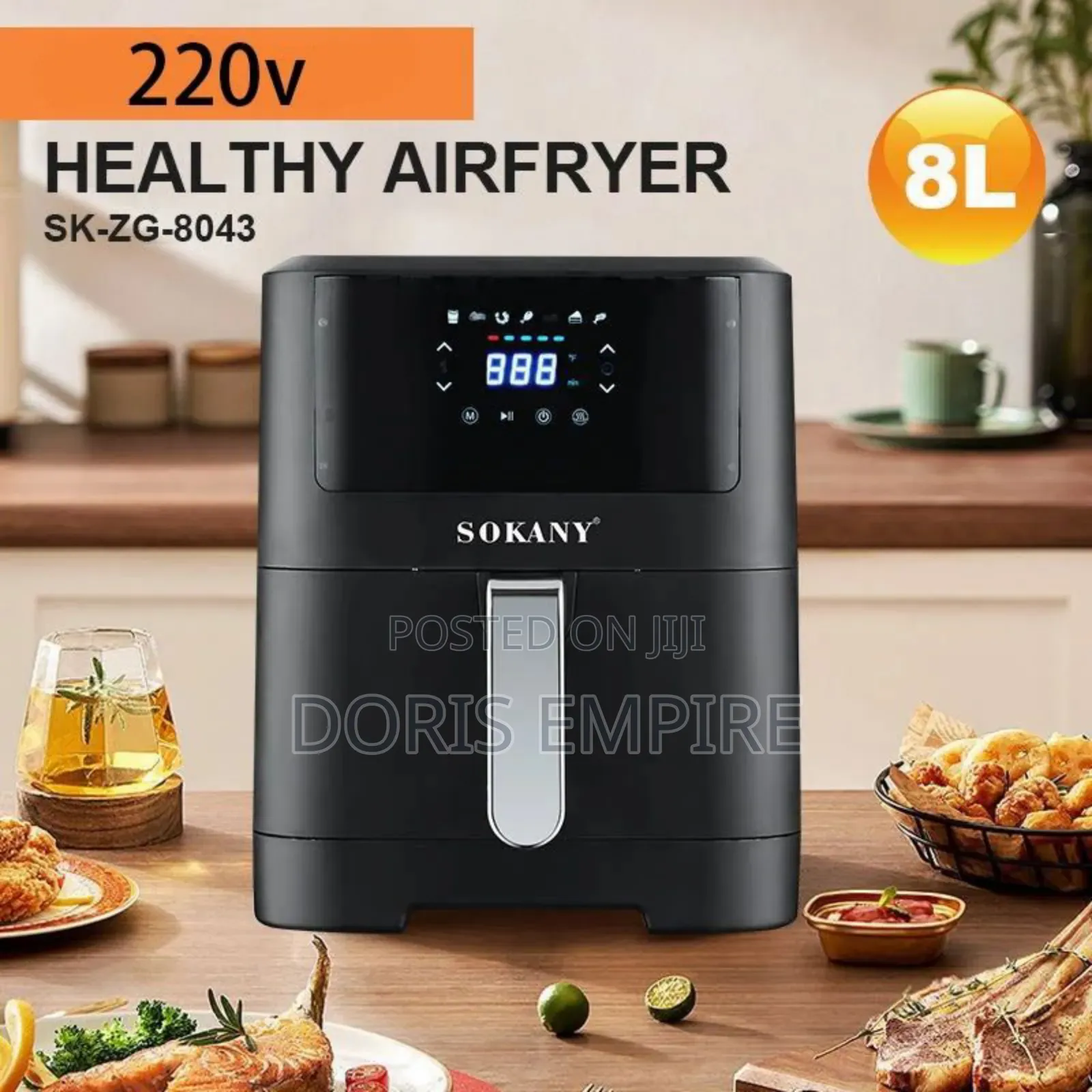 Sokany 8liters Air Fryer Available Now
