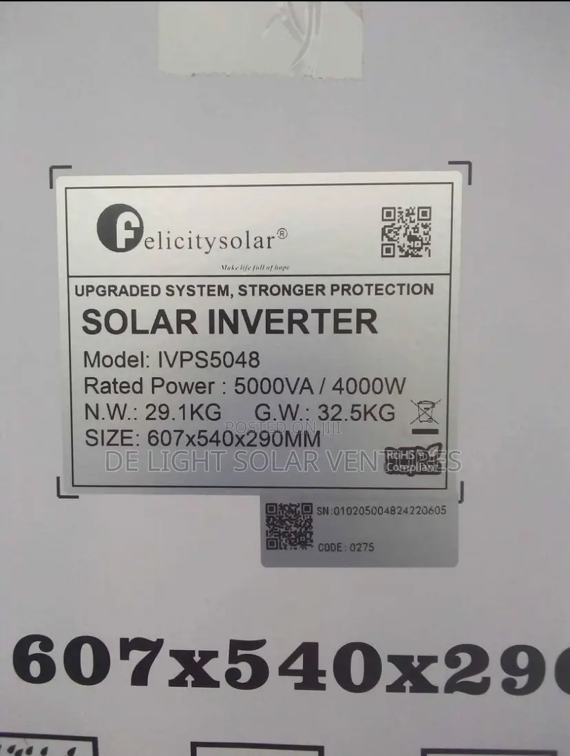 5KVA 24V Solar Inverter Felicity Available