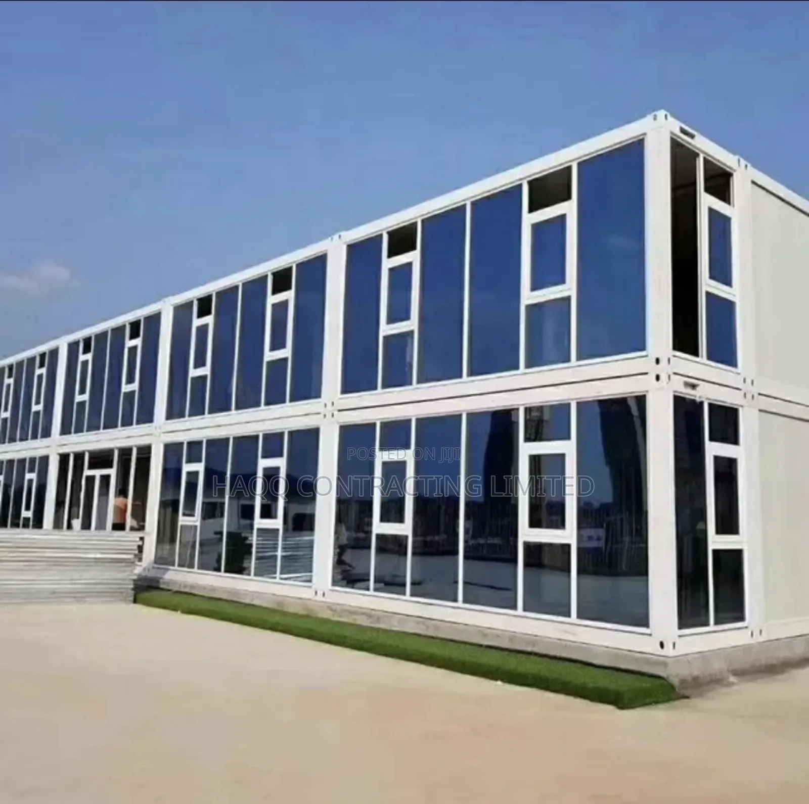 Portacabin Storey Building With Glass Walls.
