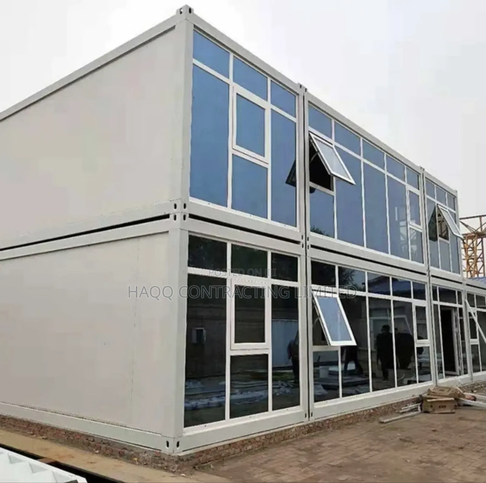 Portacabin Storey Building With Glass Walls.