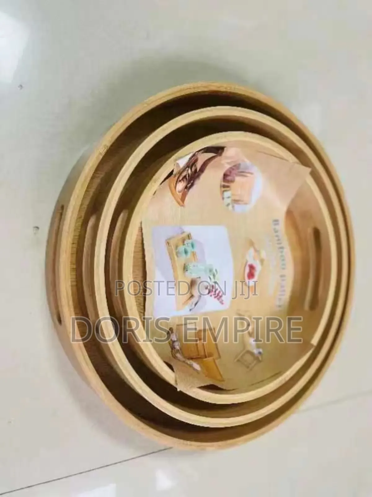 Round Shape 3in1 Bamboo Tray Set Available Now