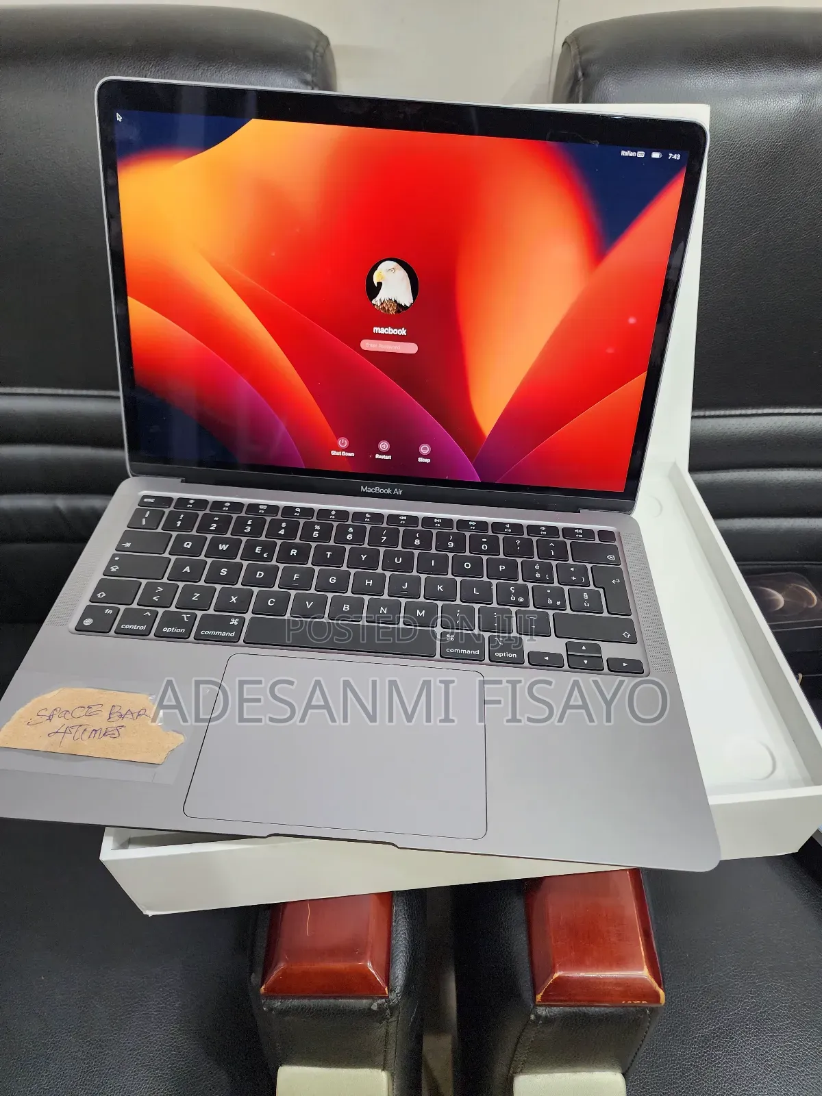 Laptop Apple MacBook Air 2020 M1 8GB Apple M1 SSD 256GB