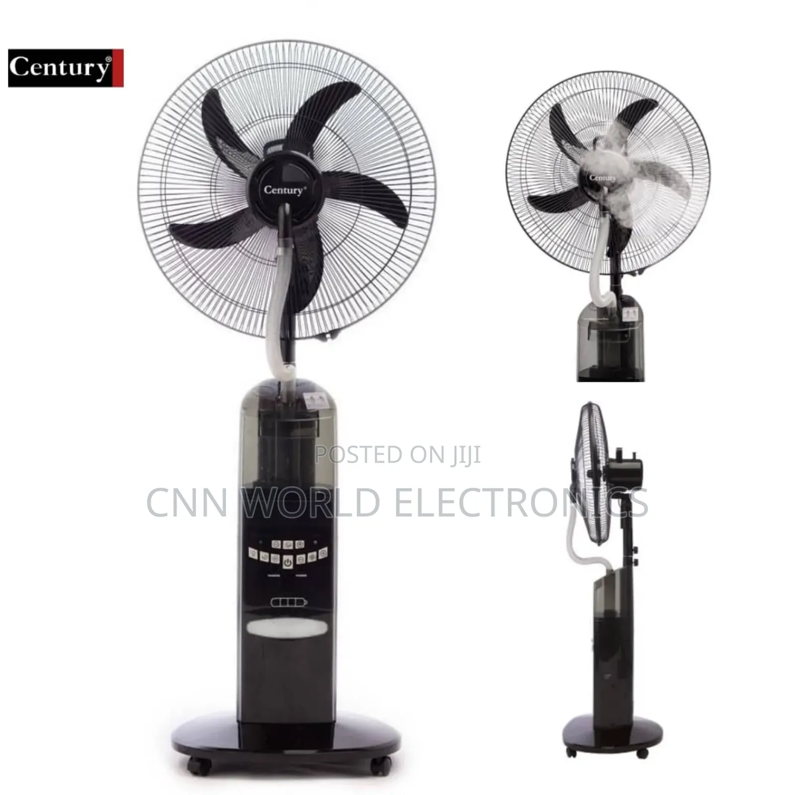 New Century 18" Water Mist Rechargeable Standing Fan Copper