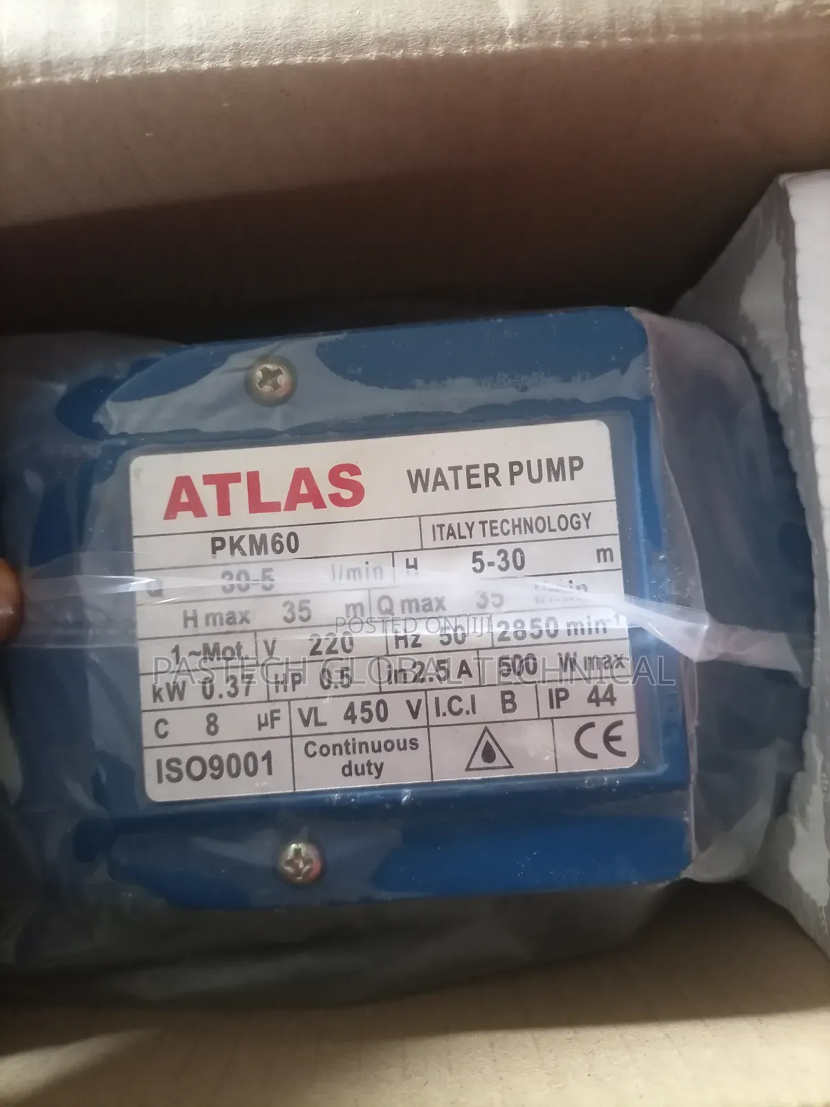 0.5hp Atlas 125 Water Pump