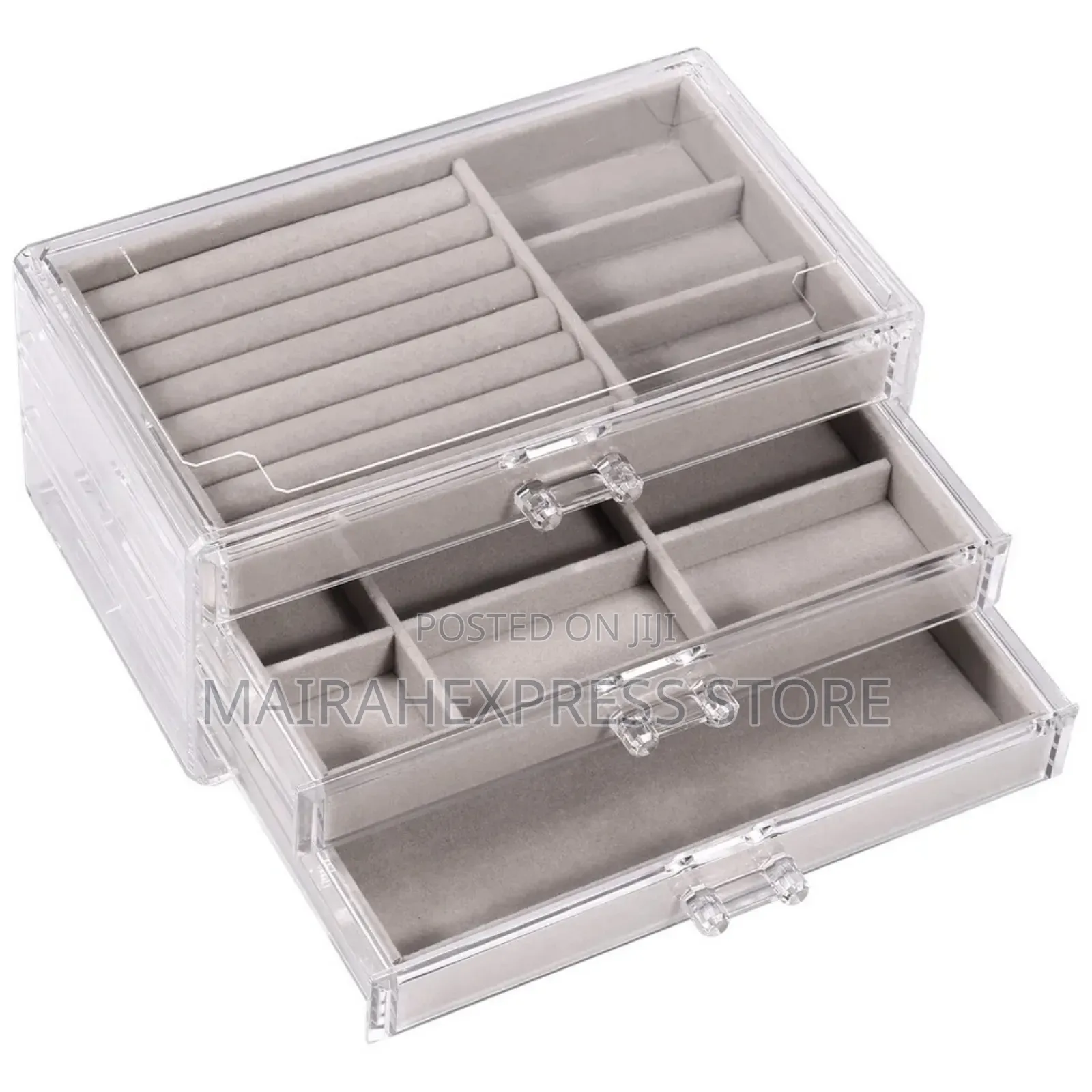 High Quality Posh 3-Drawers Acrylic Jewelry Organizer Kits