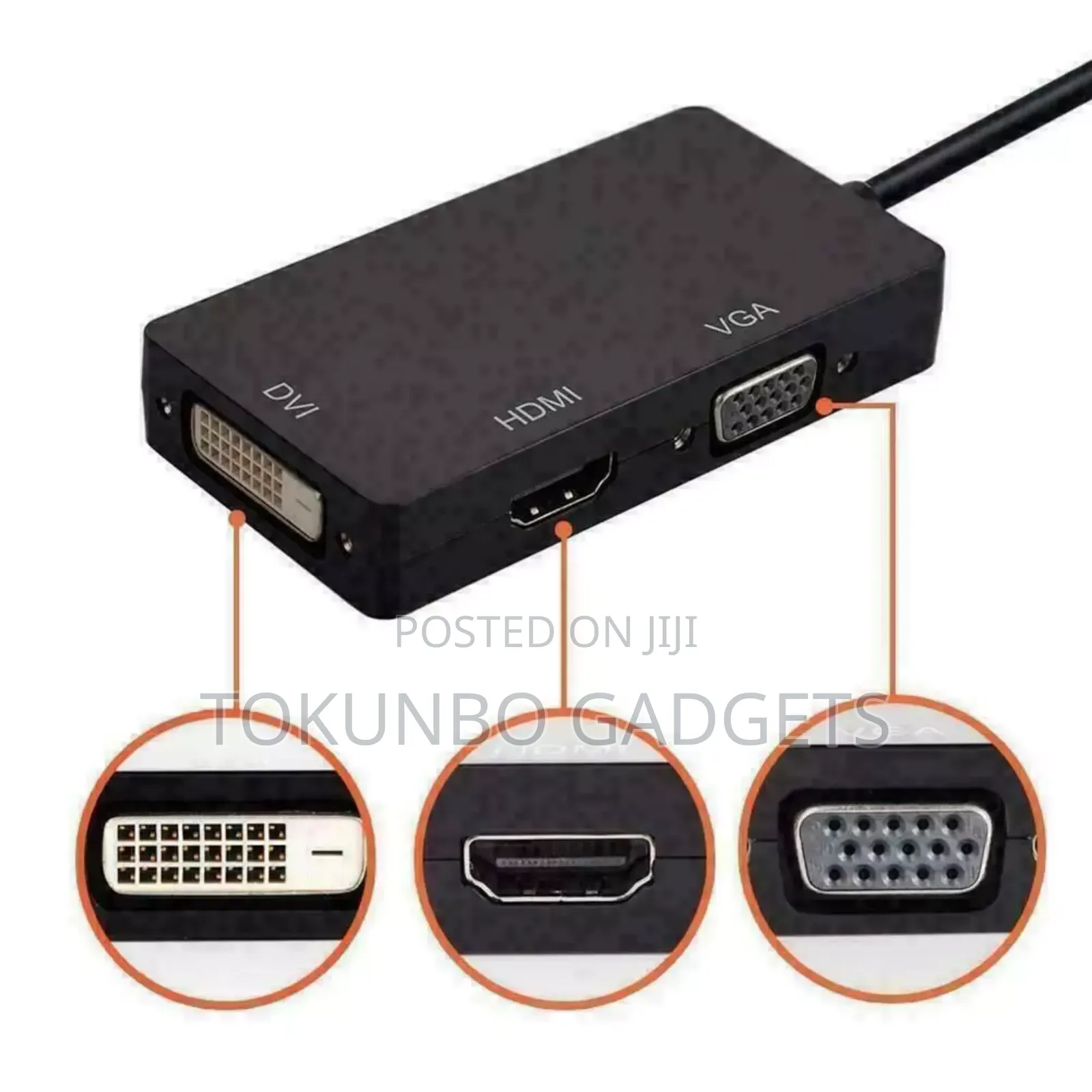 Thunderbolt Mini Display Port Dp to Hdmi Dvi Vga Adapter