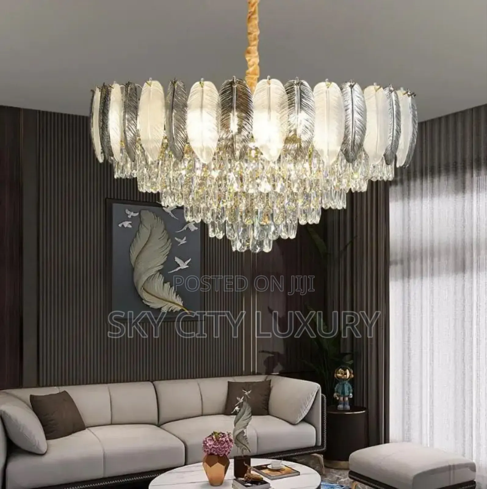 Nordic Luxury Gold Led Crystal Chandelier Light